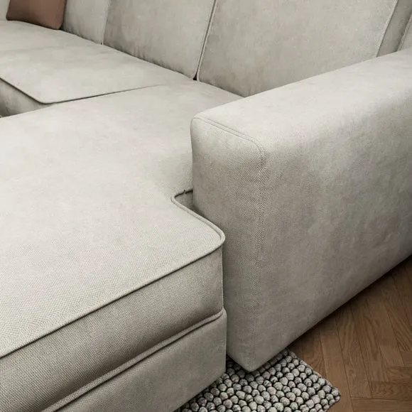 Claude Tonal Chenille Corner Chaise Sofa 3