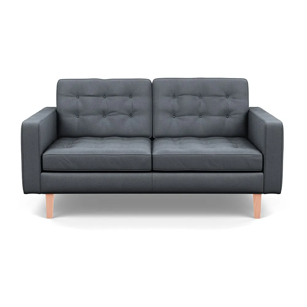 Heal's Hepburn 2 Seater Siena Cotton Shale Grey Natural
