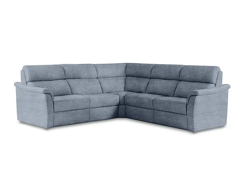 Bella Large Fabric Corner Sofa - Baby Blue