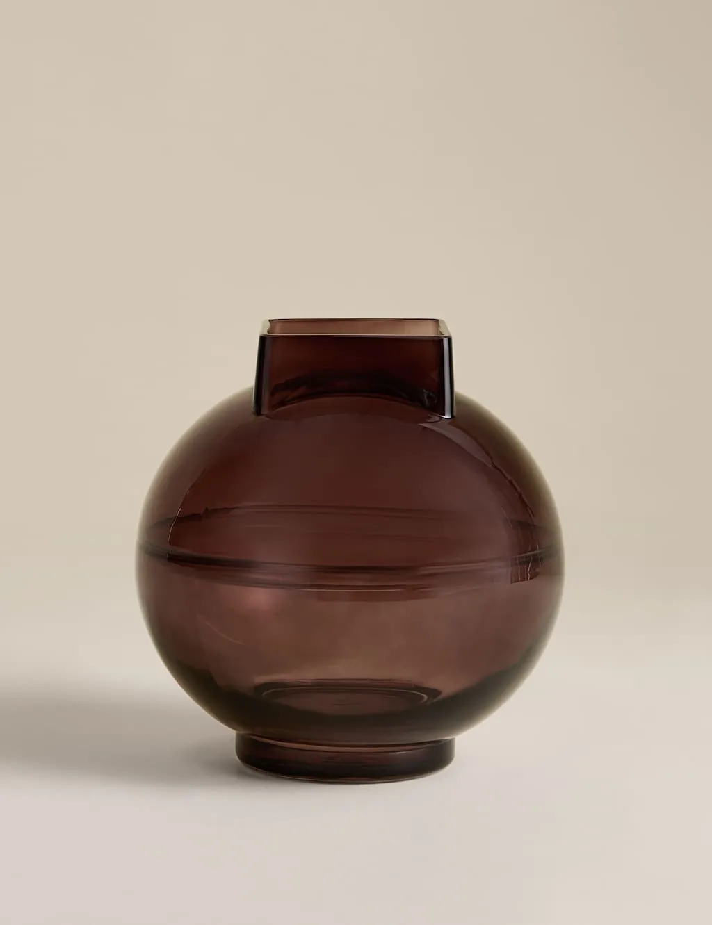 M&S Square Globe Band Vase Purple