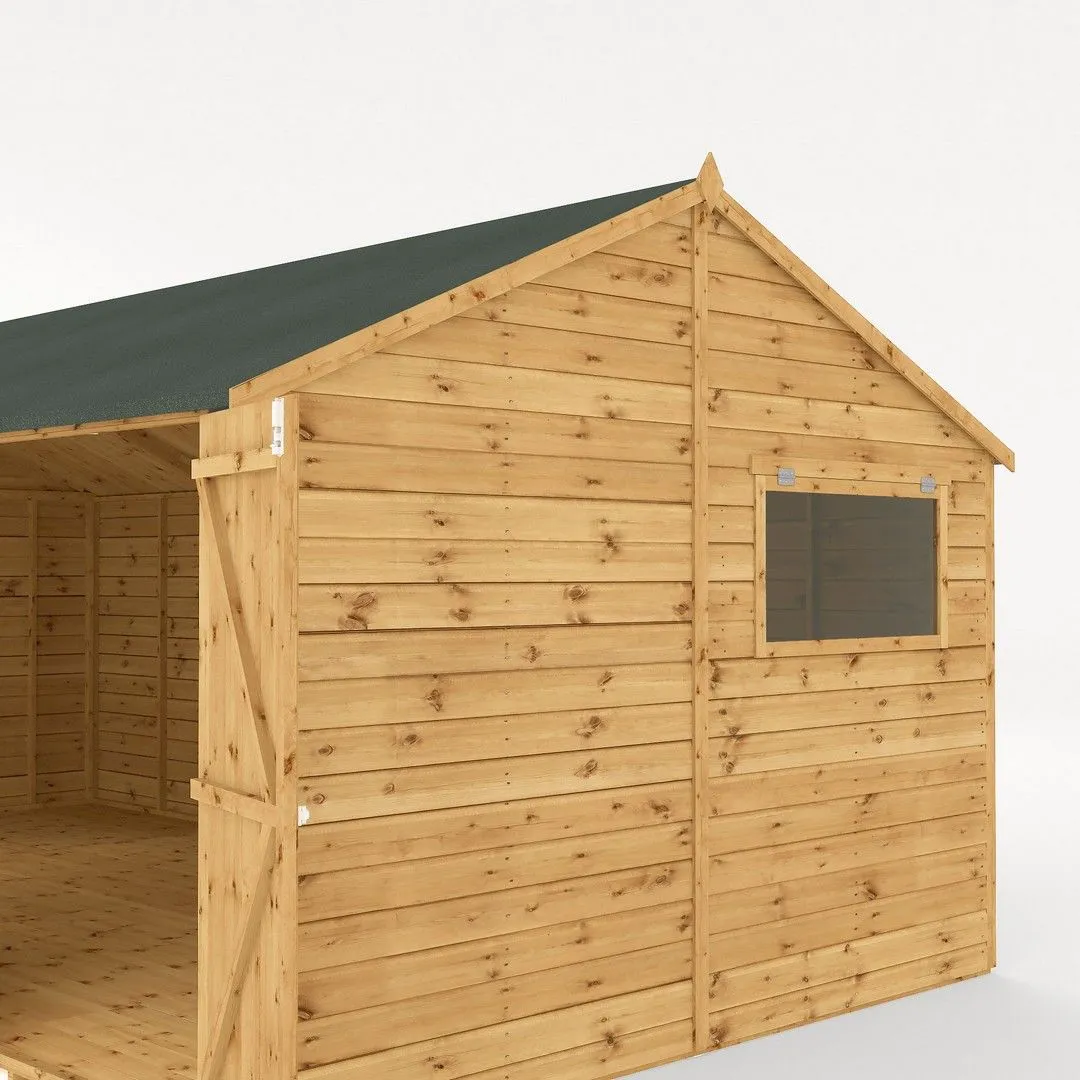 Mercia Premium Shiplap Reverse Apex Workshop - L322.7 x W606.2 x H250.3 cm in Brown 5