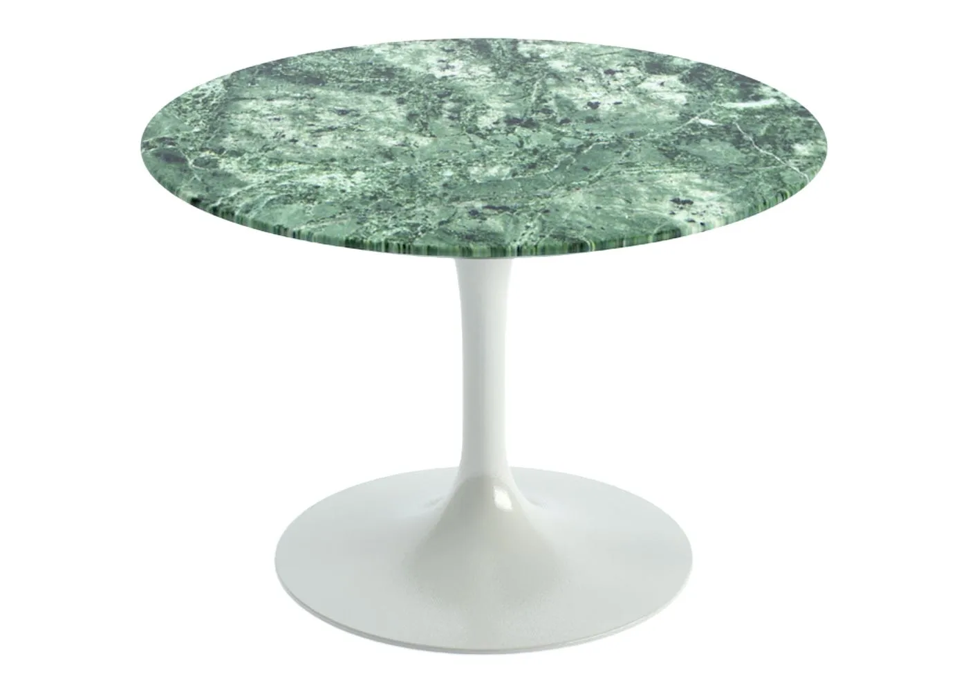 Knoll Saarinen Coffee Table with White Base in Verdi Alpi 51cm 1
