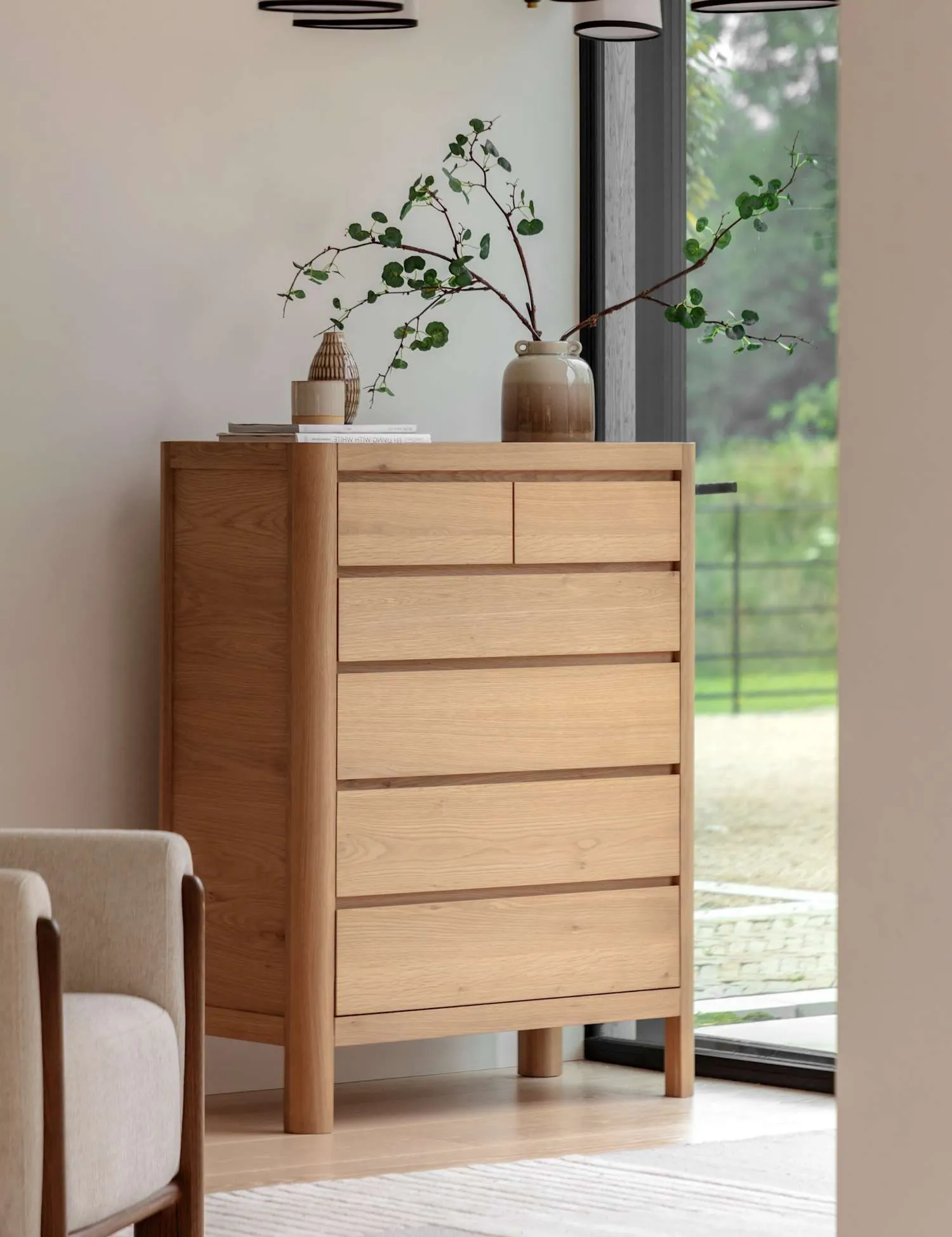 Gallery Direct Ember 6 Drawer Chest Natural