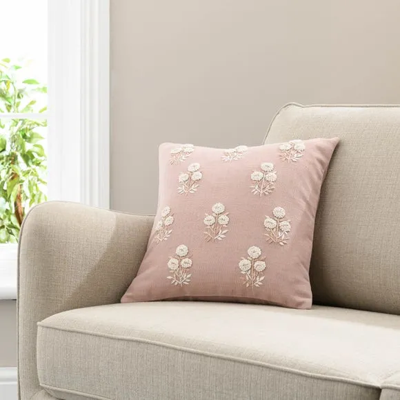 French Knot Floral Cushion Cover 1