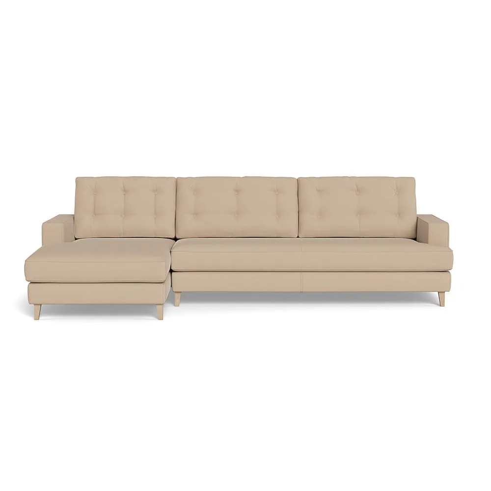 Heal's Mistral Left Hand Facing Corner Sofa Capelo Linen-Cotton Bamboo Natural Beech Feet 1