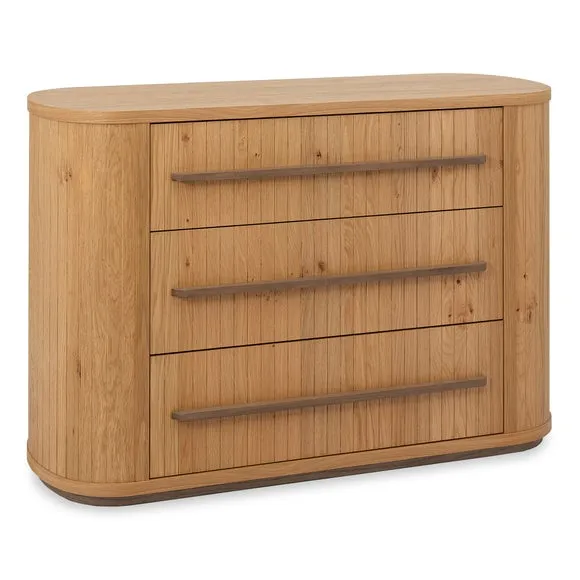 Bentley Designs Vega Knotty Oak 3 Drawer Chest 2