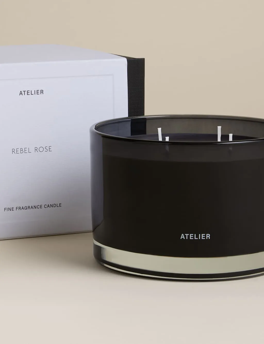 Atelier Rebel Rose 4 Wick Candle Black Mix