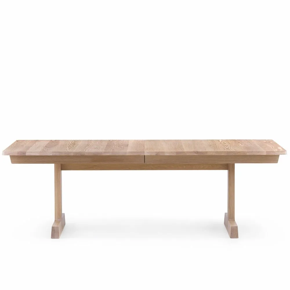 De La Espada Refectory Extending Dining Table White Oiled Oak 1