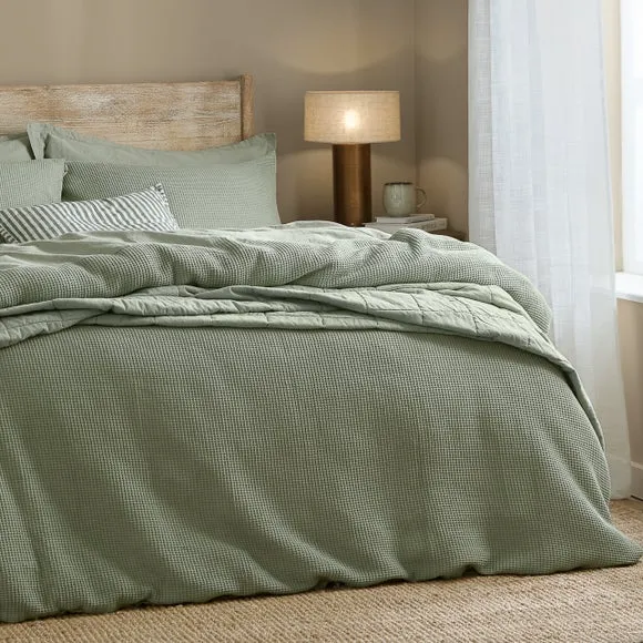 Yard Hebden Waffle 100% Cotton Duvet Cover & Pillowcase Set 3