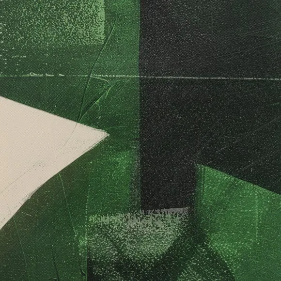 Cedar & Sage Emerald Abstract Framed Canvas 5