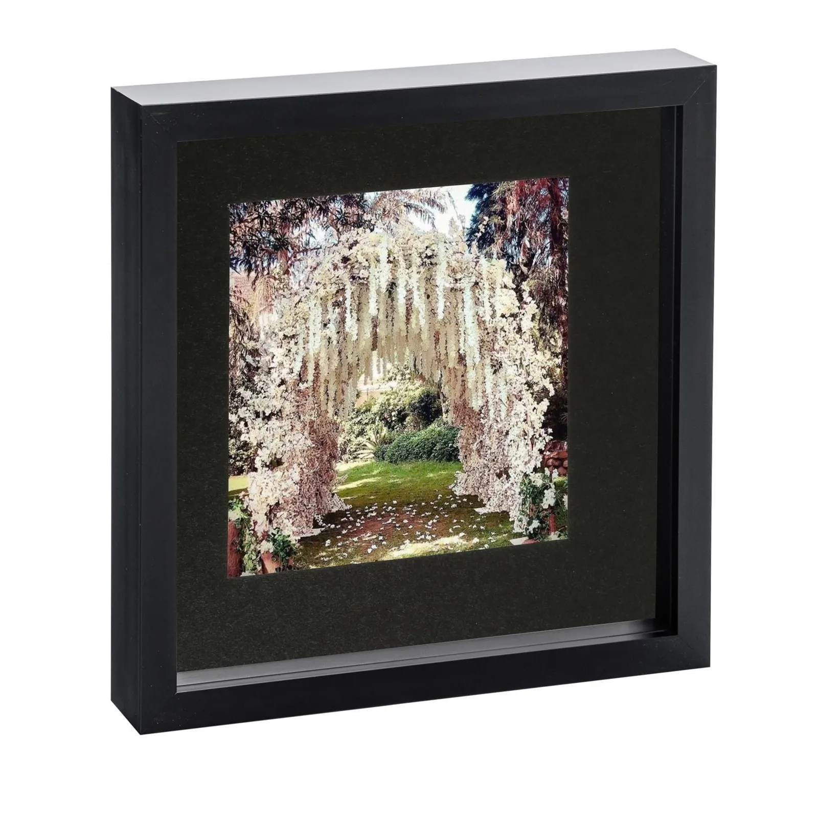 Nicola Spring 10x10" 3D Box Photo Frame 6x6" in Black