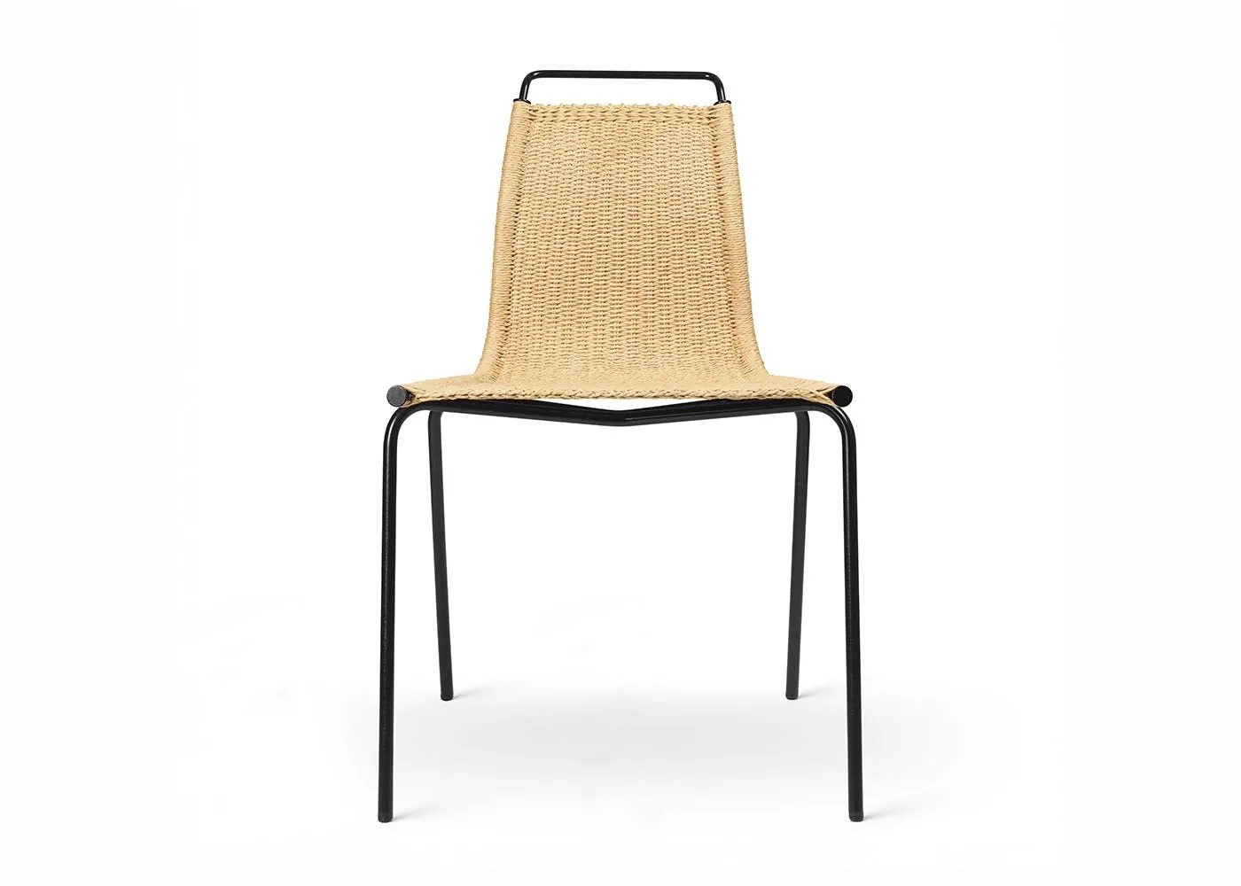 Carl Hansen & Son PK1 Chair Black Frame Natural Paper Cord
