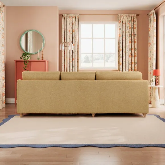 Hattie Slub Faux Linen Corner Sofa 4