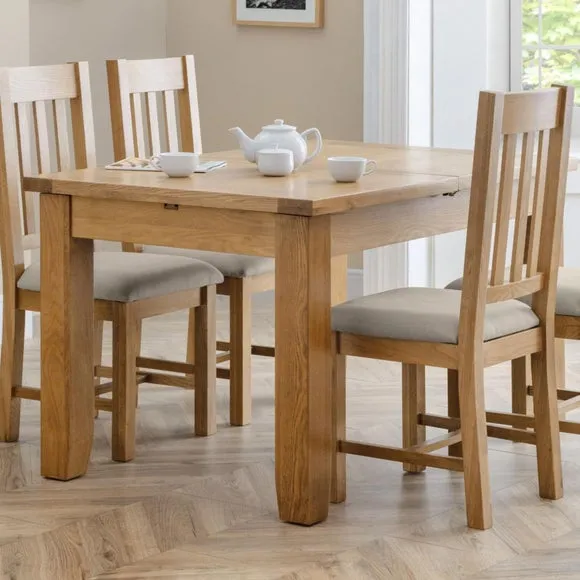 Astoria 4-6 Seater Rectangular Extendable Dining Table, Solid Oak