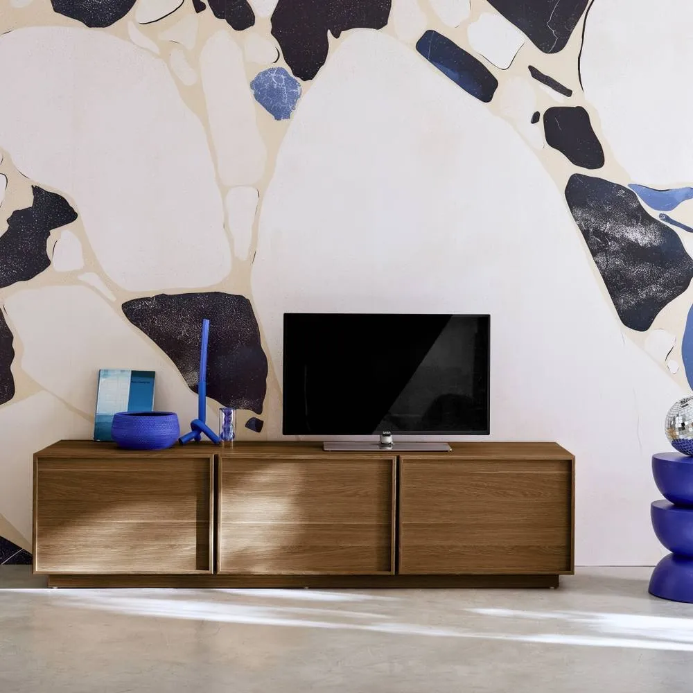 sweeek TV stand 3 doors 180cm wood decor in Dark Brown