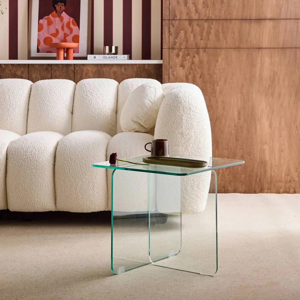 sweeek Square coffee table tempered glass in Clear 3