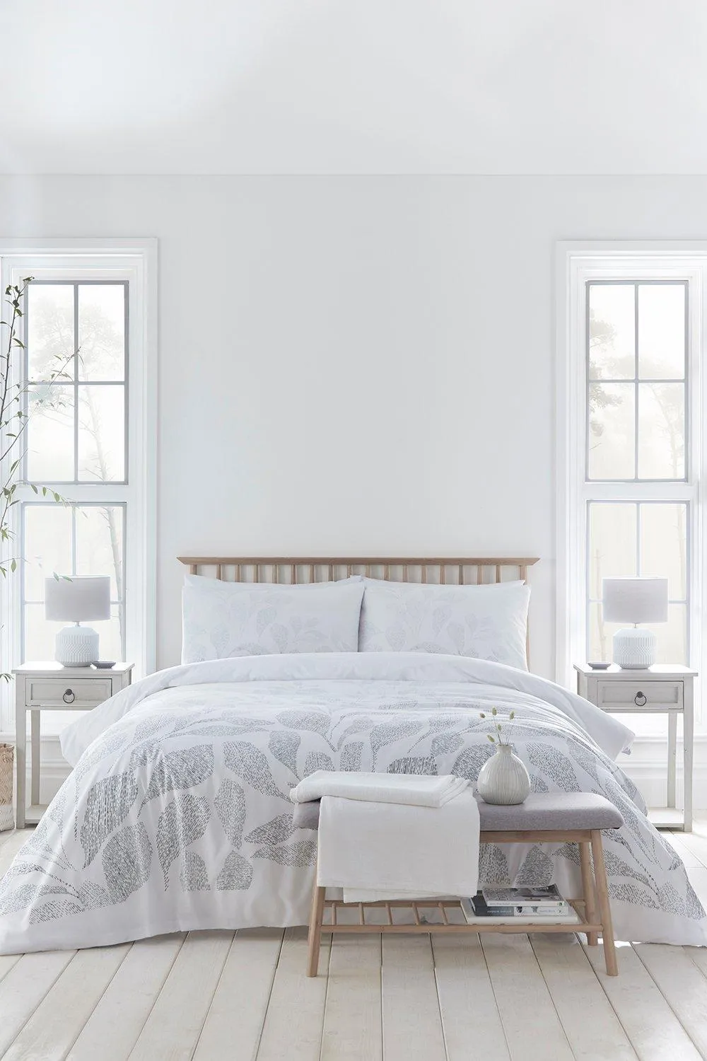 Textured Leaves Single Duvet Set