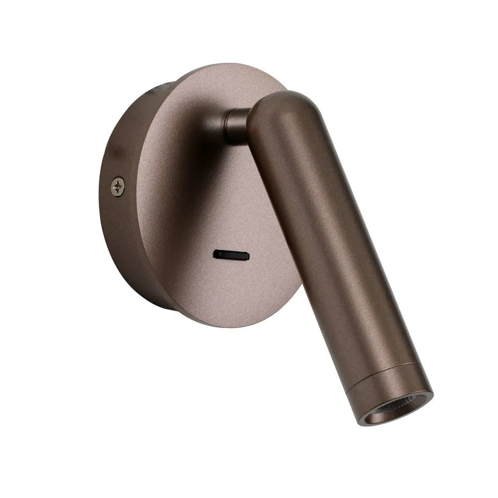 Netlighting Carda Reading Wall Light Coffee 3000K Warm White in Brown