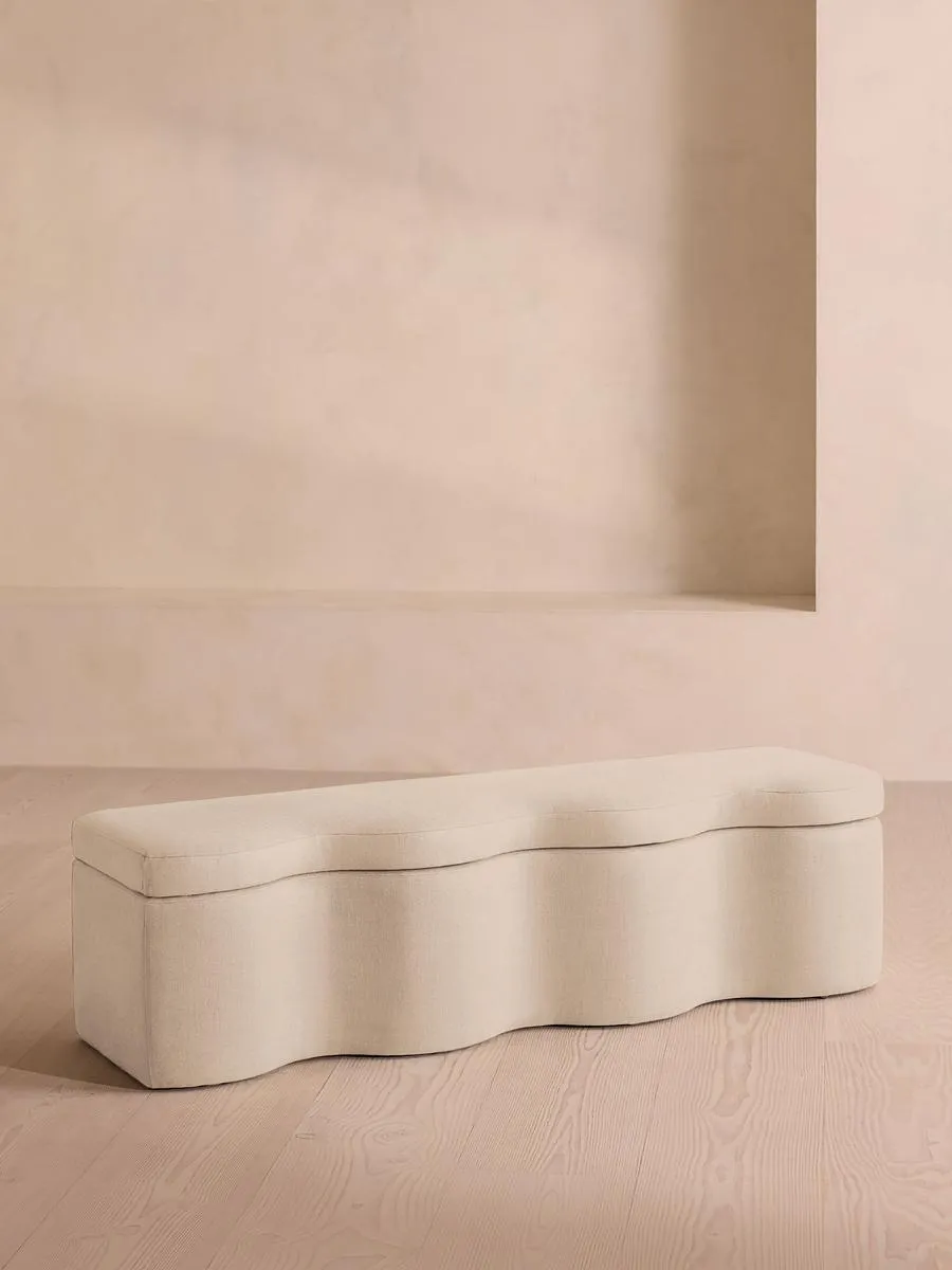 Eli Storage Bench, Linen, Bisque