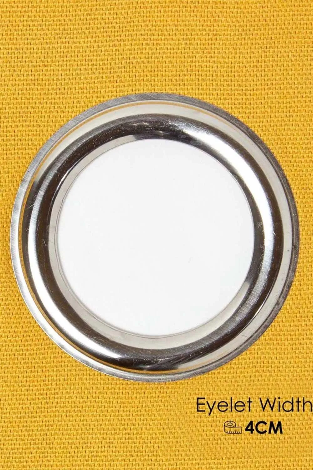 Homescapes Plain Cotton Ready Made Eyelet Curtain Pair in Mustard 4