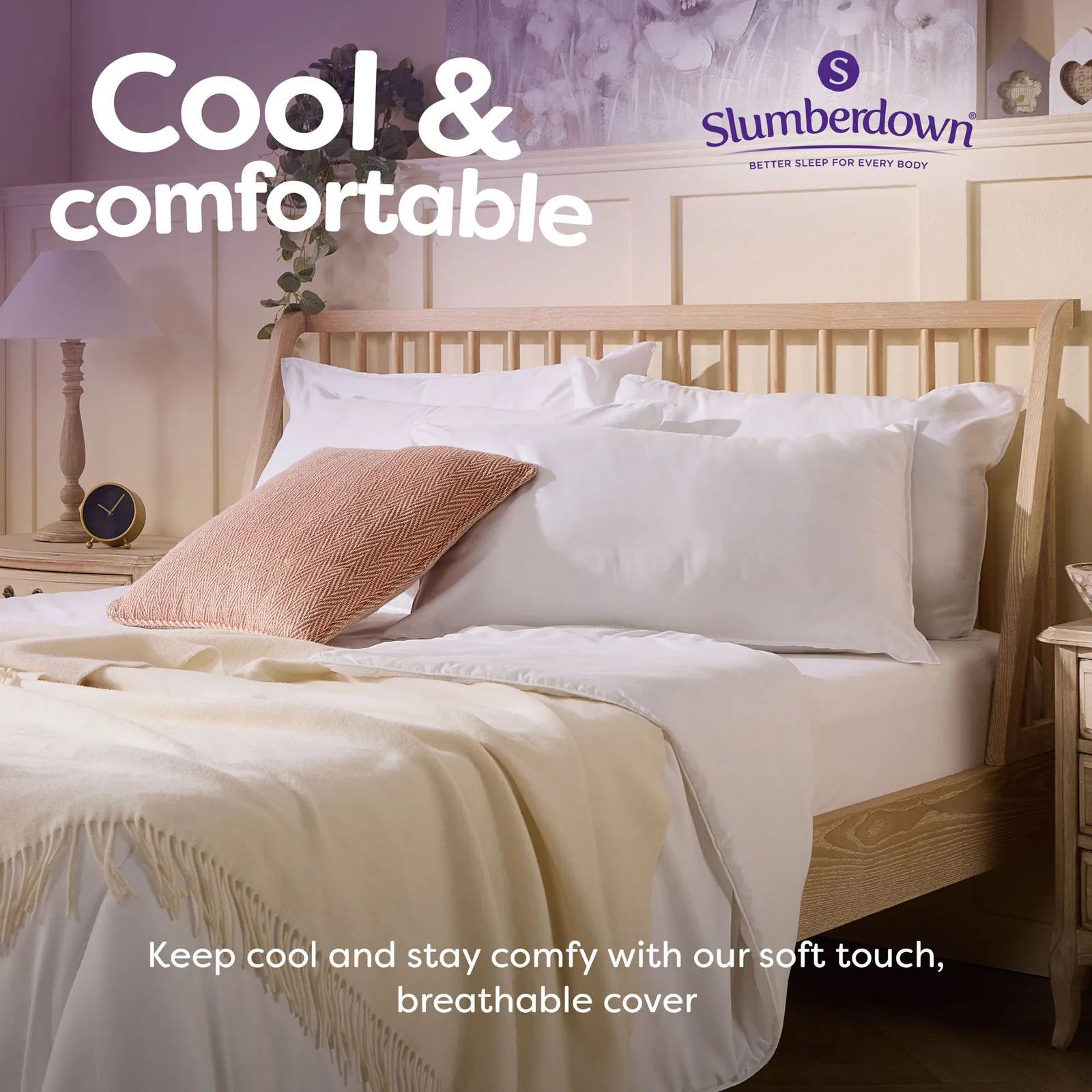 Slumberdown 2 Pack Climate Control Medium Support Pillows in White 4