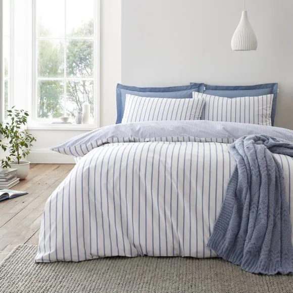 Bianca Hampton Stripe 200 Thread Count 100% Cotton Duvet Cover & Pillowcase Set 6