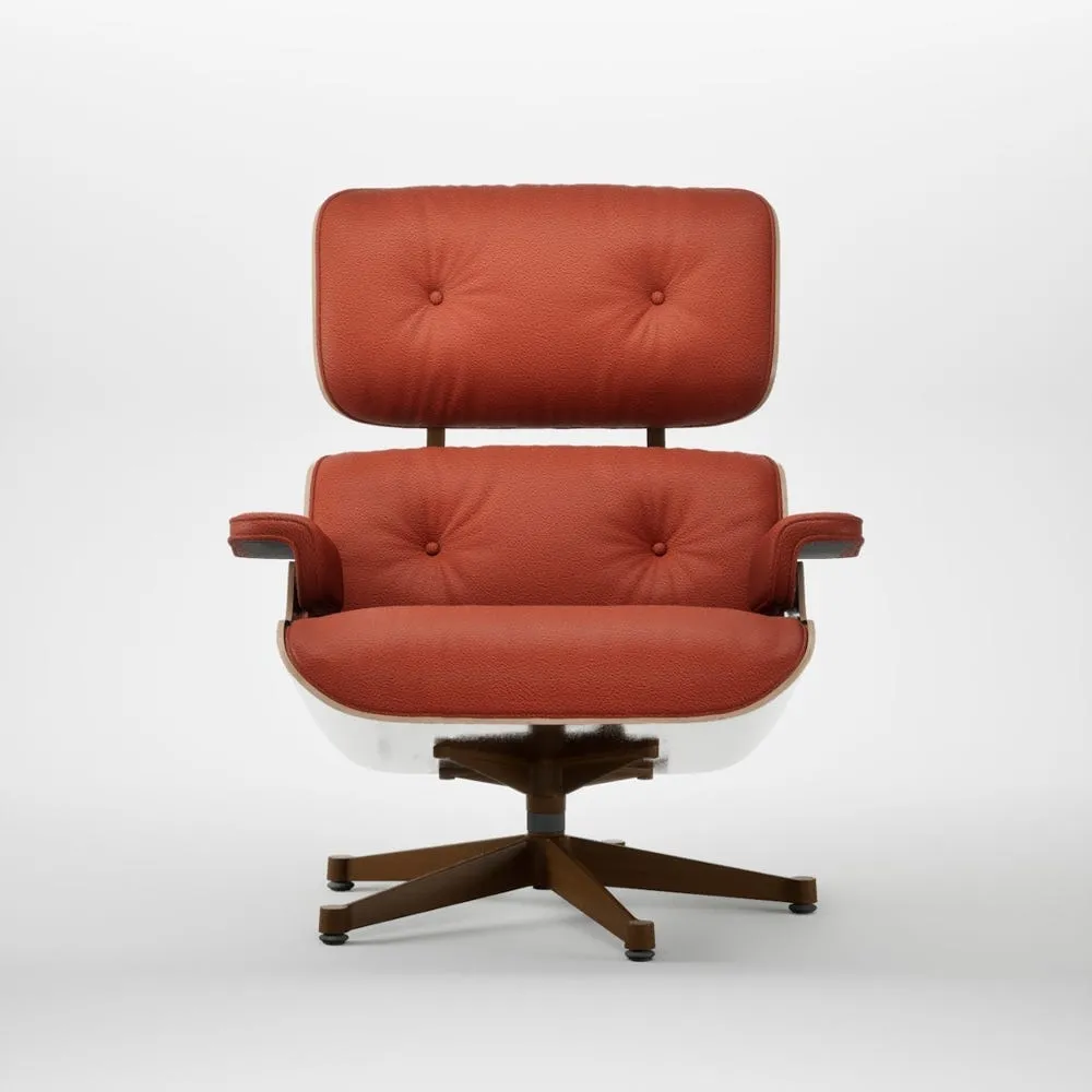 Eames Lounge Chair Cherry Natural Contemporary L50 22 Red Stone Polished Base 04 2