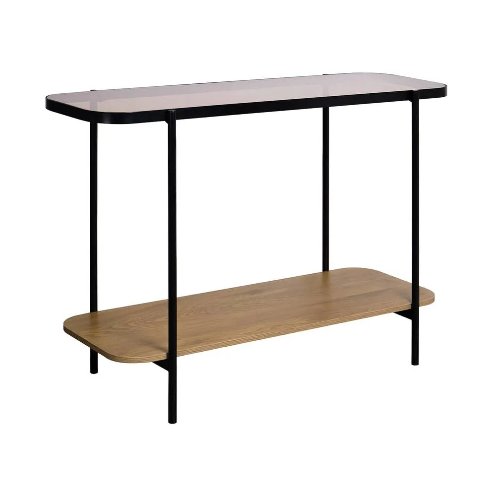 sweeek 110cm vintage console with black metal & wood effcet in Beige 2