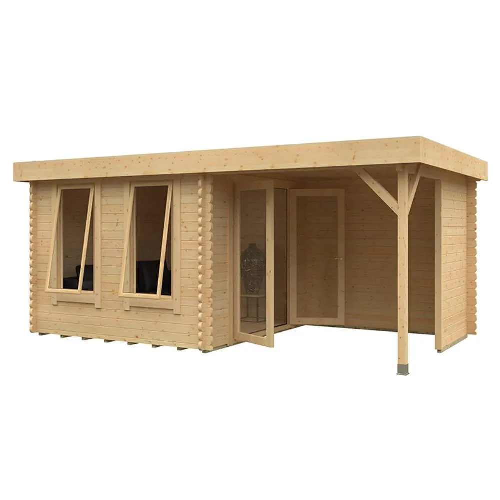 Buttercup Farm 16x10 The Lulworth 44mm Cabin - L475 x W295 x H243.8 cm in Natural 1