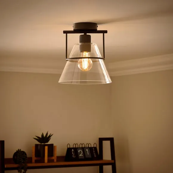 Valdez Industrial Flush Ceiling Light 2
