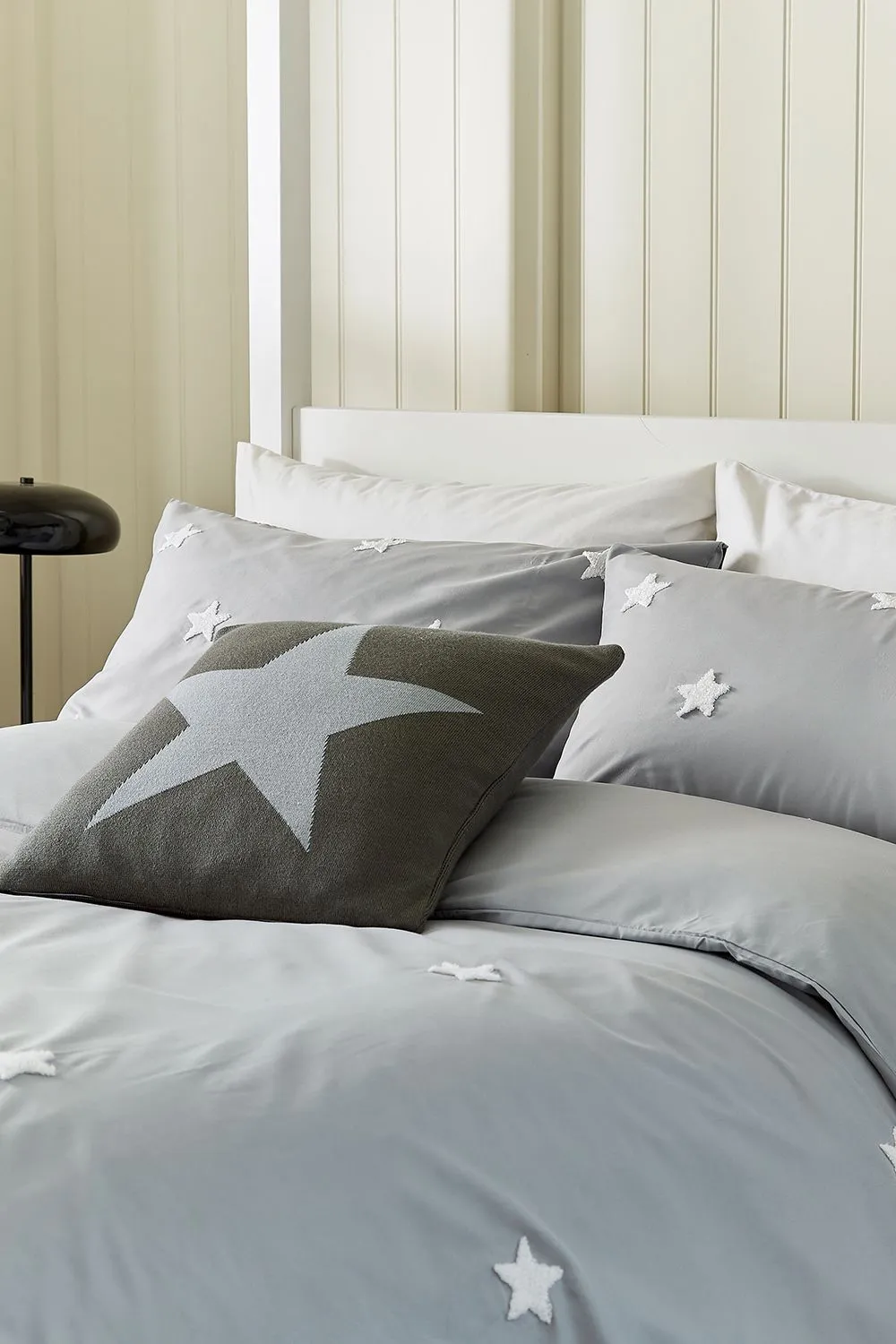 Helena Springfield 'Tufted Star' Woven Duvet Cover Set in Grey 2