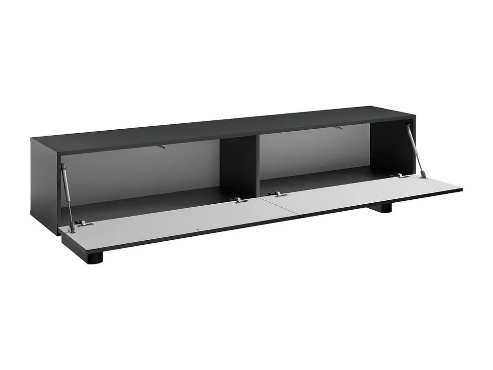 Vente-unique TV Unit With 2 Doors In MDF - 180 Cm - Black - LUDIMA 6