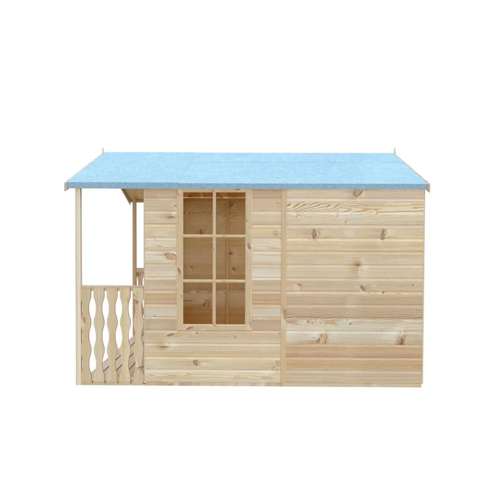 Shires Delmora 8x10 Shiplap Summerhouse with Veranda - L2992xW2456xH2174 mm in Light Brown 5