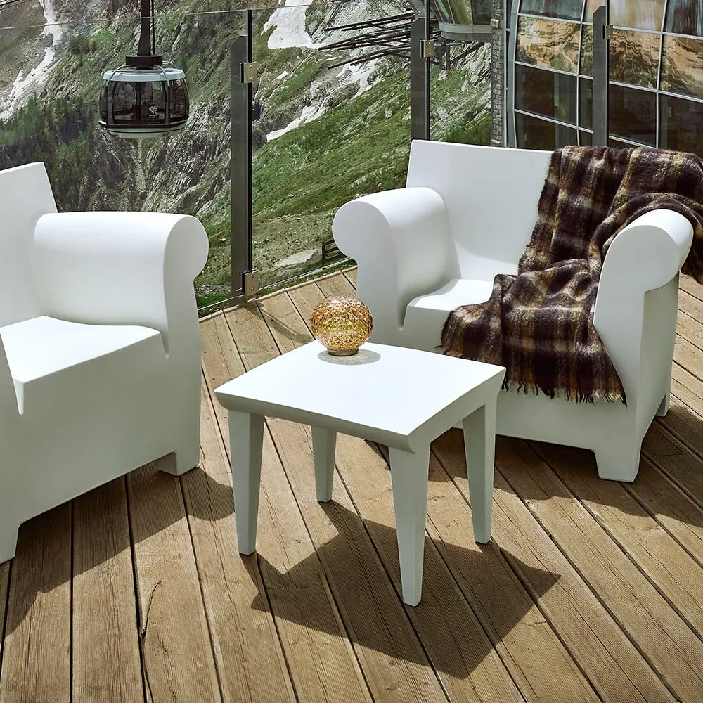 Kartell Bubble Club Outdoor Side Table Zinc White 5