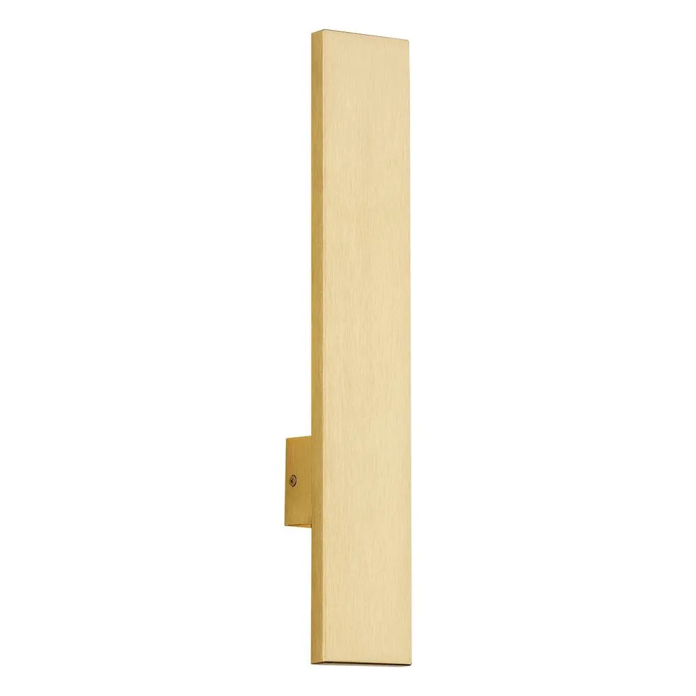 Netlighting Freemont Integrated LED Wall Lamp Brushed Brass 3000K in Yellow
