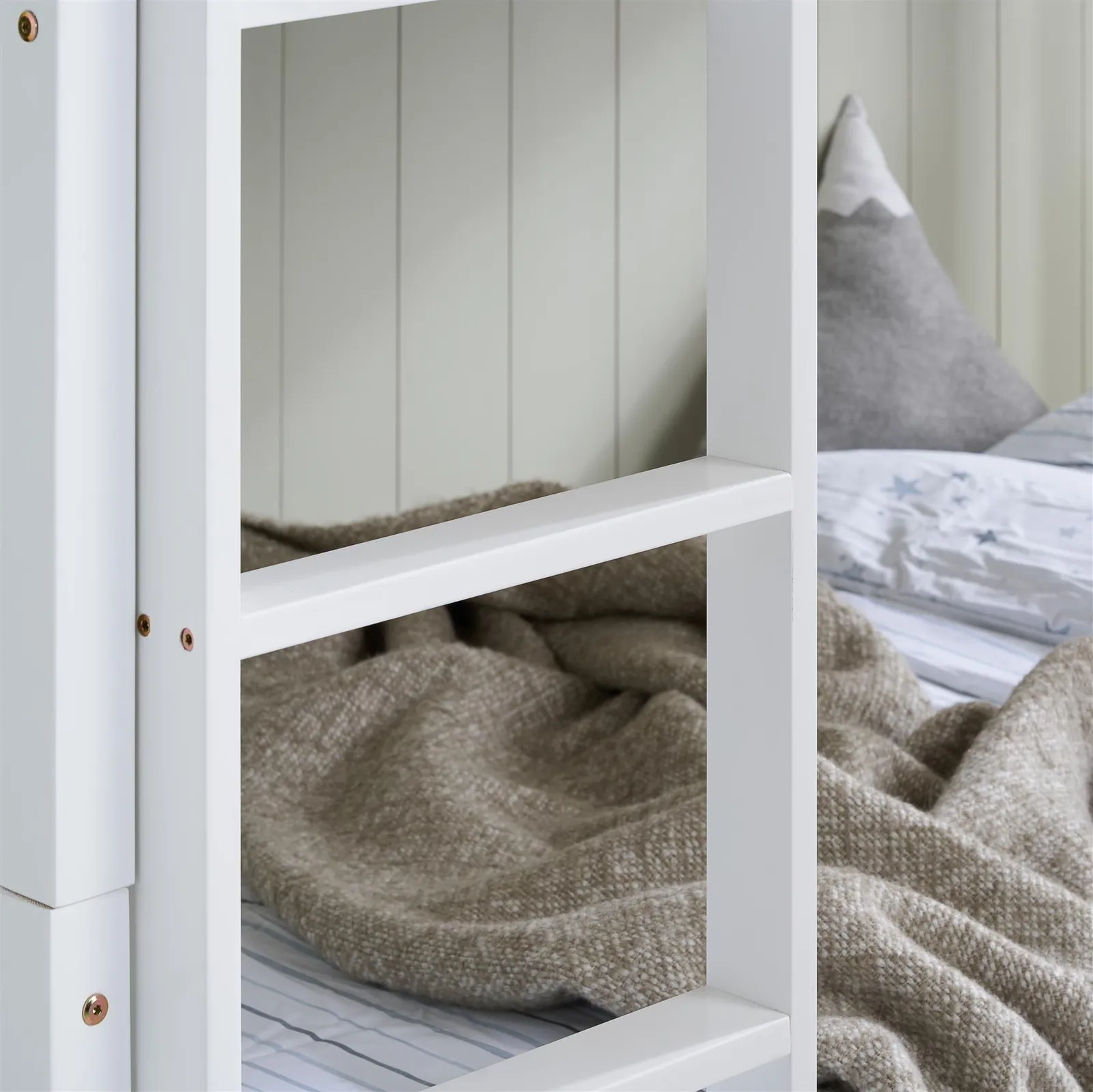 Birlea Children's White Wooden Bunk Bed Single Benji 3