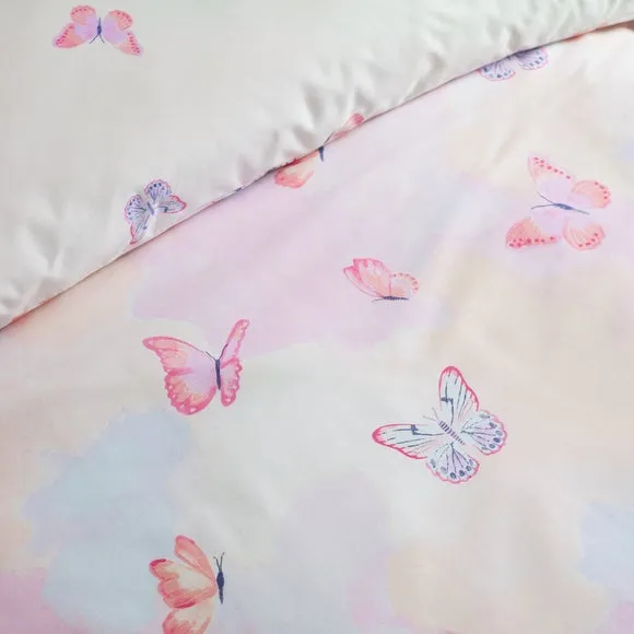 Catherine Lansfield Ombre Butterflies Duvet Cover & Pillowcase Set 4