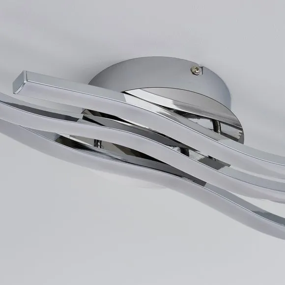 Ripple Integrated LED Bathroom Flush Ceiling Light 4