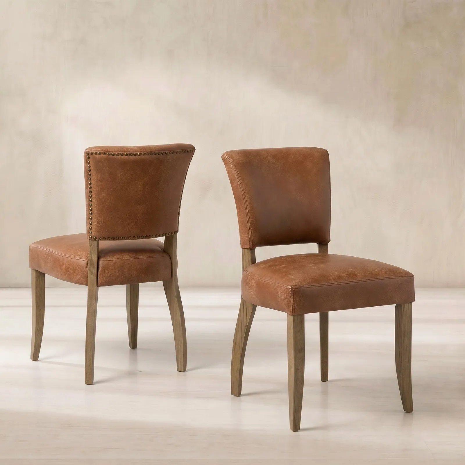 Otto Dining Chair, Brown Leather | Barker & Stonehouse