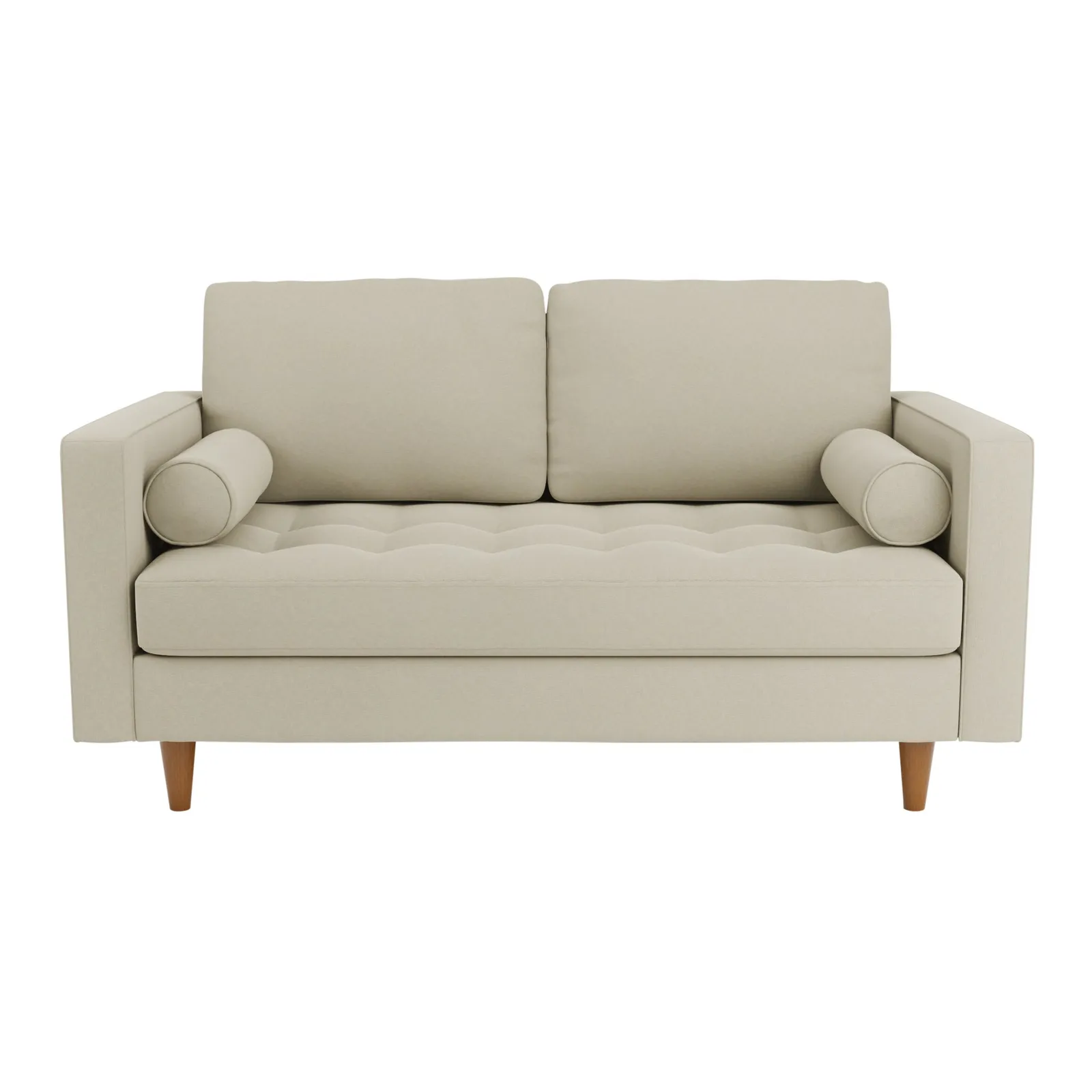Zoe Flat Weave 2 Seater Sofa Beige