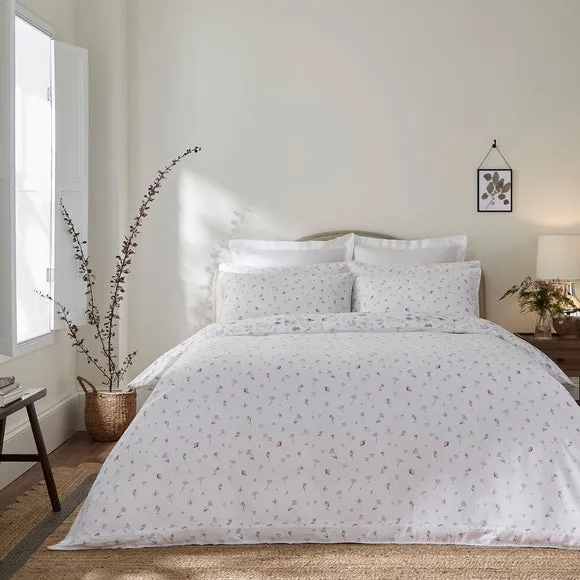 Dorma Wildflower Mauve 100% Cotton Duvet Cover & Pillowcase Set 2