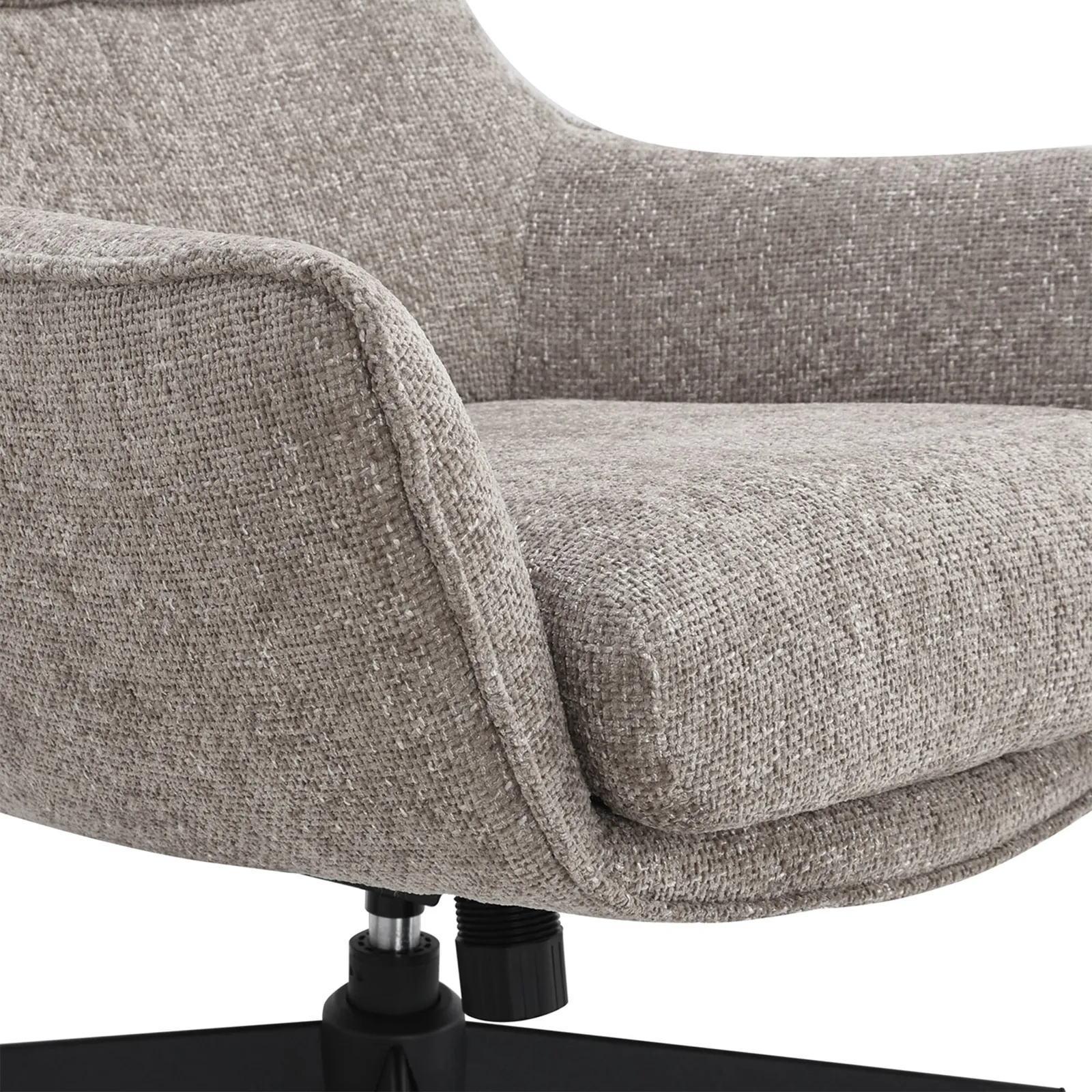 Draycott Khaki Swivel Armchair, Grey Fabric | Barker & Stonehouse 5