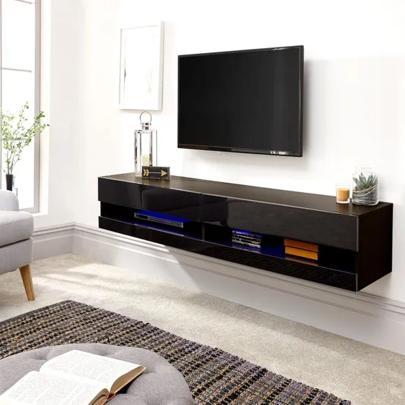 Galicia Wide TV Unit with Shelving for TVs up to 65" 2