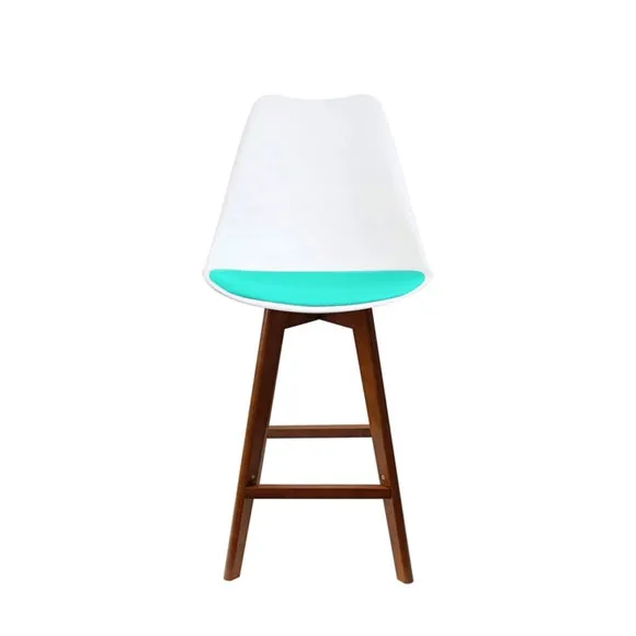 Fusion Living Soho White Plastic Bar Stool 3