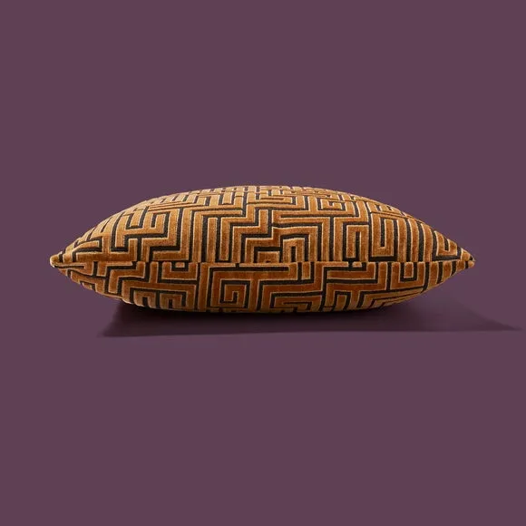 Greek Key Cut Square Cushion 4