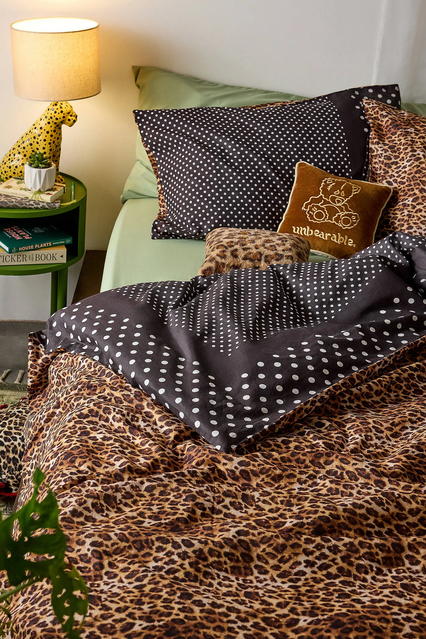 Leopard Print & Polka Dot Reversible Duvet Set 3
