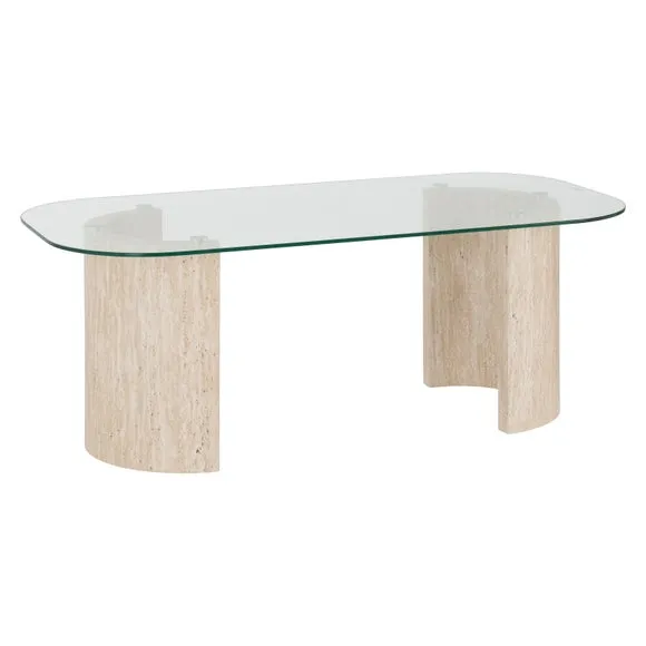 Malena Travertine Effect Coffee Table 4
