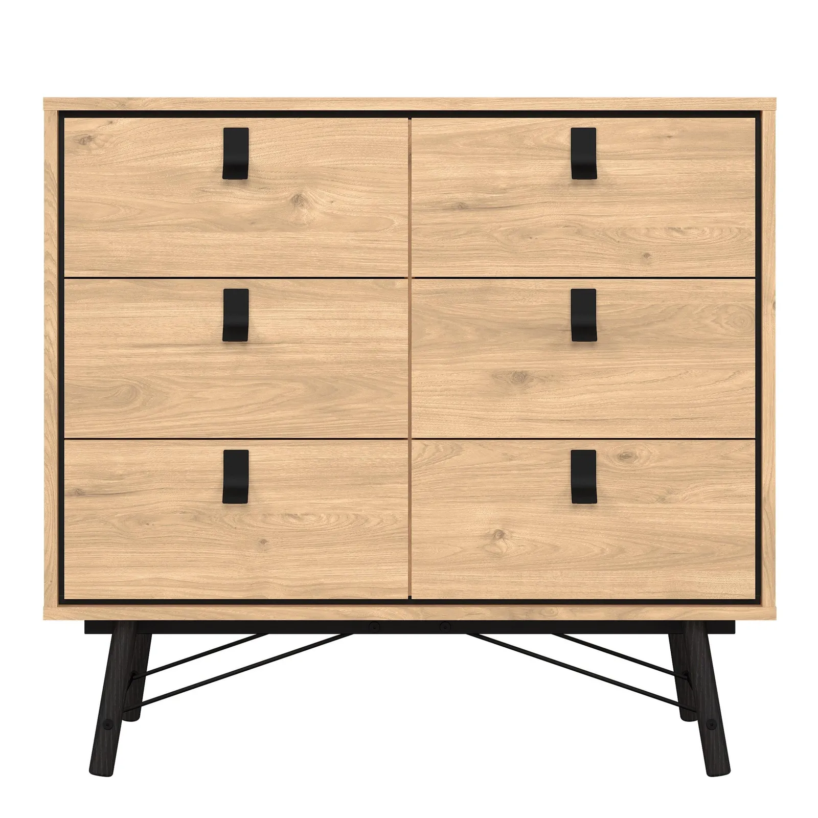 Furniture To Go Ry Double Chest of Drawers 6 Drawers in Light Oak 2
