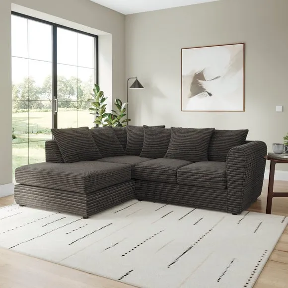 Blake Horizontal Jumbo Cord Corner Chaise Sofa 1
