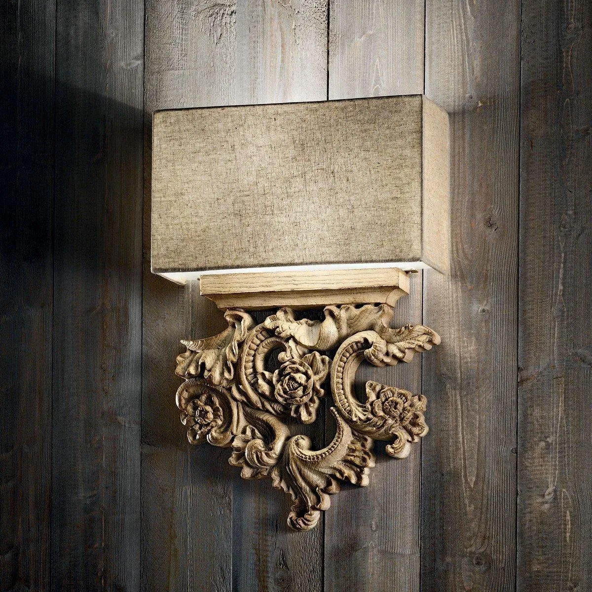 Netlighting Peter 2 Light Indoor Wall Light Brown Beige with Shade E14 2